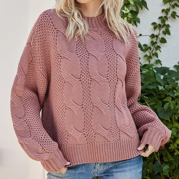Трикотажные Изделия, Женские свитера, Пуловеры Mujer, однотонная основа нового фонда 2023 года, осень-зима, потраченная на половину свитера с высоким воротом