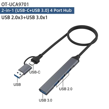 USB C КОНЦЕНТРАТОР 3.0 Type C 4/7 портовый Мульти USB разветвитель адаптер OTG для HUAWEI Xiaomi Macbook Pro 13 15 Air Pro PC Компьютерные Аксессуары