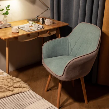 Деревянные стулья для гостиной в спальне, письменный стол, роскошные расслабляющие компьютерные стулья для гостиной, Мягкое кресло Sessel, Библиотечная мебель YY50LC