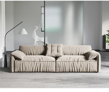 Тканевый диван для чистки ушей слона, итальянская минималистичная гостиная для маленькой семьи, научно-техническая ткань, диван из пуховой ткани