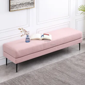 Длинный диван в скандинавском стиле, Минималистичная Креативная Мебель для гостиной, Льняная подушка, Диван-кресло, Современный Домашний Диван для гостиной