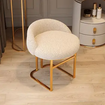 Легкий Роскошный стул для макияжа В спальне, Простое Современное Мягкое Сиденье и Спинка, Туалетный столик в Скандинавском стиле, Чувство дизайна стула