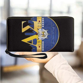 Sigma Gamma Rho Роскошный Дизайнерский кошелек на молнии для путешествий, портативный мешочек для монет, держатель для карт, Модный повседневный клатч, сумка для телефона
