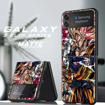 Чехол Для Телефона Dragon Ball Japan Anime Super Saiyan Для Samsung Galaxy ZFlip Hard Edge Z Flip Flip3 Flip4 5G Zflip3 Zflip4 Luxury