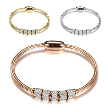 Modyle Модные женские браслеты с магнитной застежкой, Женские браслеты из нержавеющей стали, Ювелирные изделия Оптом