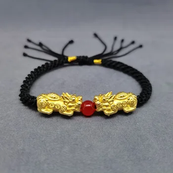 Оригинальный ручной работы в китайском стиле pixiu плетеный веревочный браслет Модные пары Женская праздничная вечеринка ювелирные подарки