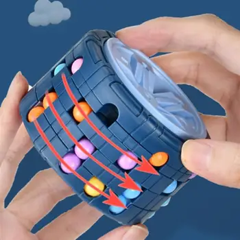 3D Цилиндр Куб Игрушка Волшебная Фасоль Гироскоп Вращающийся Слайд Логические Игры Снимают Стресс для Детей Развивающие Игрушки Монтессори Для Младенцев
