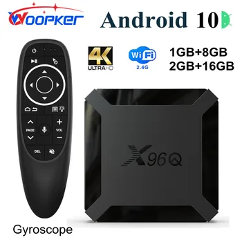 Woopker Android 10,0 TV BOX X96Q 2 ГБ 16 ГБ Allwinner H313 Четырехъядерный 2,4 G WIFI 4K 1 ГБ 8 ГБ Глобальная Версия Телеприставки Быстрая Доставка