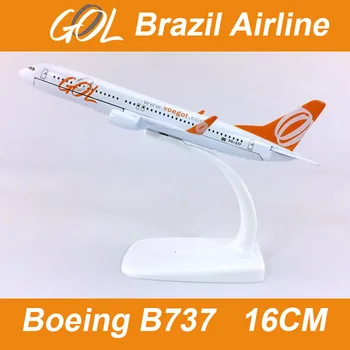 16 см 1/400 Масштаб B737-800 B737 Бразилия 737 GOL Airlines Самолет Самолет Из Литого под давлением Металлического Сплава Точная Модель Самолета Для Коллекции