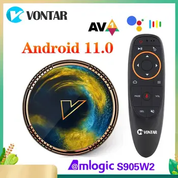 4 ГБ ОЗУ 64 ГБ ПЗУ Amlogic S905W2 Android 11,0 TV BOX Smart 4K Медиаплеер Android 11 AV1 Двойной Wifi 2G 16G Телеприставка