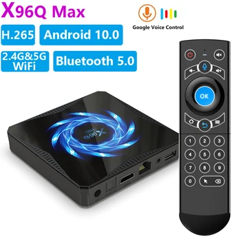 X96Q Max TV Box Новый Android 10 10,0 2,4 G и 5G Двойной wifi Google Голосовой ассистент TVBOX BT5.0 телеприставка CPU H616 4K/6K