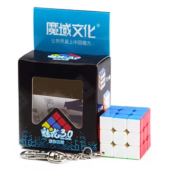 Moyu Брелок Мини 3x3x3 Упаковка Волшебный Куб 3 см 3,5 см Брелок Пазлы Без Наклеек Детские Игрушки MeiLong Mini 3x3 Брелок Для Ключей