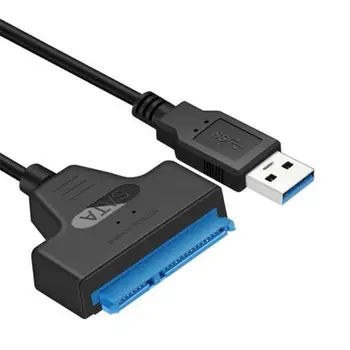 Кабель GUDGA SATA к USB 3.0 Со скоростью до 6 Гбит/с для 2,5-Дюймового Внешнего Жесткого диска SSD SATA 3 22-Контактный 22-Контактный Адаптер Sata III 20 см
