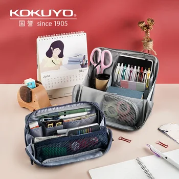 Япония Kokuyo National Honor Сумка Haco Среднего размера, многофункциональная сумка-карандаш, Деловая Многослойная сумка для хранения большой емкости, Обычная