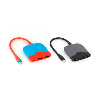 3 В 1 док-станция, совместимая с Type-C и HDMI, адаптер для зарядки PD USB3.0 для Nintendo Switch