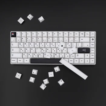 Минималистичный Белый Черный стиль PBT keycaps для механической клавиатуры GK61 RK61 iK75 Mx Switch Cherry Profile keycap Японский keycap