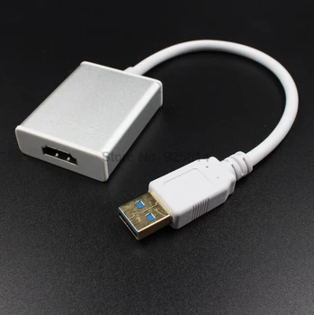 dhl или EMS 50шт USB3.0 Кабель-адаптер для преобразования графики с несколькими дисплеями, совместимый с USB 3.0 в HDMI, 1920х1080 HD Win7/8