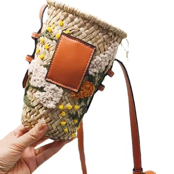 Новая сумка из натуральной водной травы, женская сумка-мессенджер, сумка для мобильного телефона
