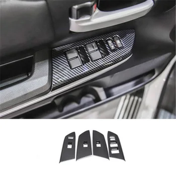 Для Toyota Tundra 2014-2020 4 шт./лот ABS из углеродного волокна, Декоративная панель стеклоподъемника автомобиля, автомобильные аксессуары