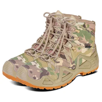 Новые мужские боевые тактические военные ботинки 2023 года, армейские вентиляторы, уличные пешие прогулки, скалолазание по лодыжкам, защитная обувь для пустыни, Мужская Рабочая обувь
