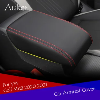 Автомобильный подлокотник Крышка консоли подушка Опорная коробка верхняя часть подлокотника матовый Вкладыш автомобильный стиль Для VW Golf 8 MK8 2020 2021 Аксессуары