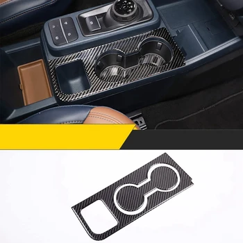 Наклейка на панель с подстаканником центрального управления для Ford Maverick 2022 2023 Аксессуары - Мягкое углеродное волокно