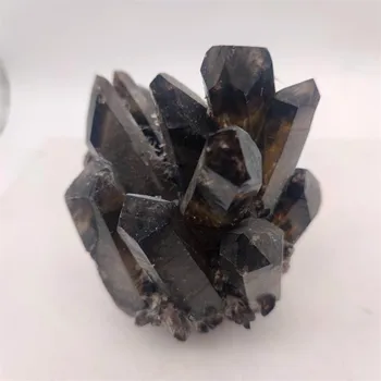Редкий Красивый образец скопления кристаллов тибетского призрачного фантомного кварца натурального чайного цвета