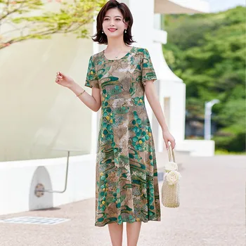 Летние платья в стиле бохо для женщин 2023, Винтажное женское длинное платье с коротким рукавом и цветочным рисунком Harajuku, Элегантная женская одежда