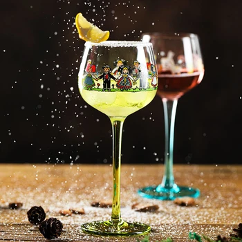 150 мл Эльзасские бокалы для шампанского в национальном стиле, милый Бокал для коктейлей, Хайбол, Смузи, Бокал для вина в кавайном цвете