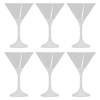 6ШТ 210 МЛ сверкающих стаканчиков для питья Пластиковые стаканчики для воды Прозрачные стаканы Прозрачные светящиеся стаканчики для коктейлей для бара R7UB