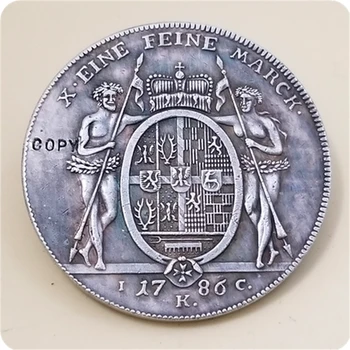 1786 ICK German states (Schwarzburg-Rudolstadt) 1 Thaler - Ludwig Gunther II COPY COIN