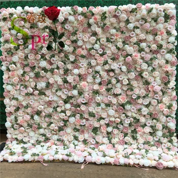Рулонное свадебное украшение с эффектом SPR 3D, искусственный шелк, настенная панель с цветами розы, фон