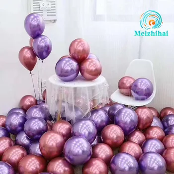 50шт 60см Металлические Латексные шары цвета: золотистый, серебристый, хромированный Баллон, Свадебные украшения, Глобусы, принадлежности для вечеринки по случаю Дня рождения