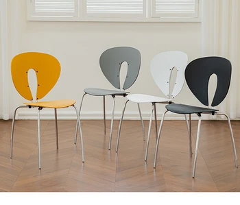 Дизайнерский обеденный стул, бытовая гостиная, спальня, коммерческий агент, простое и креативное кресло-накидка, кофейня, утюг