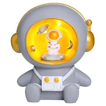 Мультяшный астронавт ночник Украшения из смолы Креативный детский подарок на день рождения копилка