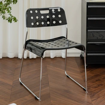 Средневековый обеденный стул с пластиковой спинкой в скандинавском стиле, простая кофейня, студия, стул с сырной дырочкой, мебель для дома cadeira HY