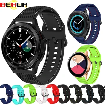 BEHUA 20 мм Оригинальный ремешок для Samsung Galaxy Watch 4 Classic 42 мм/46 мм, сменный браслет с текстурами, аксессуары для браслетов