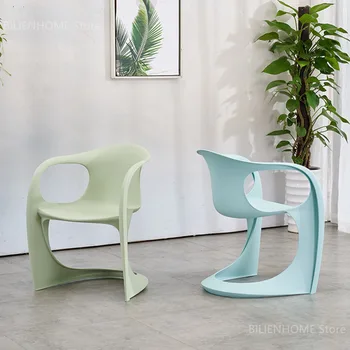 Дизайнерский пластиковый стул Nordic Modern Hotel, креативный обеденный стул для гостиной, кабинета для переговоров, ресторана, кафе, стулья для переодевания