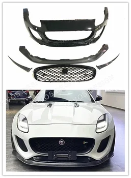 Изготовленный на заказ передний бампер из стекловолокна или полууглеродистого волокна в стиле p7 для кузова Jaguar F-type Body kit 2013-2019