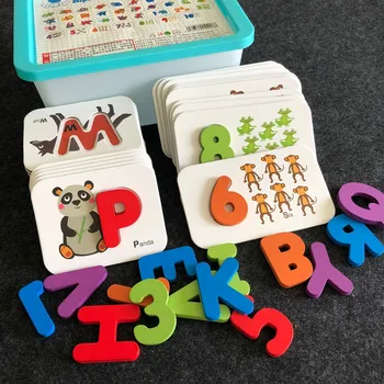 Головоломка Детские когнитивные учебные пособия Головоломка для раннего образования детей Детские головоломки Распознают цифровые буквы, соответствующие головоломке Подарок