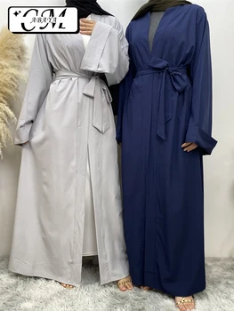 Новый однотонный дизайн, кимоно, кардиган, исламская одежда, мусульманские женщины, Дубай, Абая, Бесплатная доставка, вечерние платья из Турции
