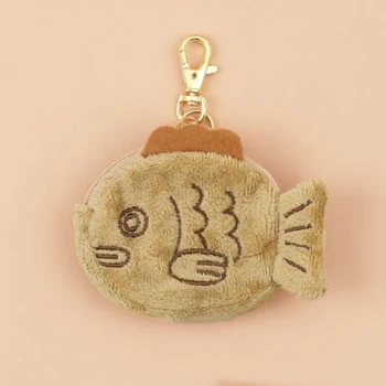 Мини-сумка на молнии для девочек, детский подарок, плюшевый кошелек с рыбками, Мягкая мультяшная сумка-брелок с животными, Сумочка-игрушка, подарок на день рождения Леди
