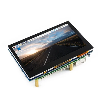 Raspberry Pi 4,3-дюймовый HDMI ЖК-дисплей USB Емкостный сенсорный экран 800 × 480 IPS LCD