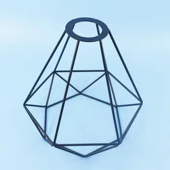 Металлический абажур, промышленный металлический абажур, нержавеющий геометрический чехол для простой установки, ретро-украшение, крышка лампы