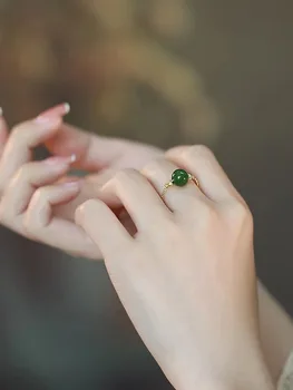 2023 новое изумрудно-турмалиновое кольцо летний дизайн ниши легкое роскошное кольцо в стиле ретро palace fashion для женщин