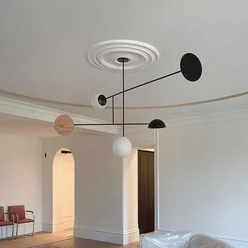 Люстра Andrew Astro минималистичный Дизайн вращающегося света геометрический подвесной светильник на шесте освещение столовой в помещении домашней кофейни