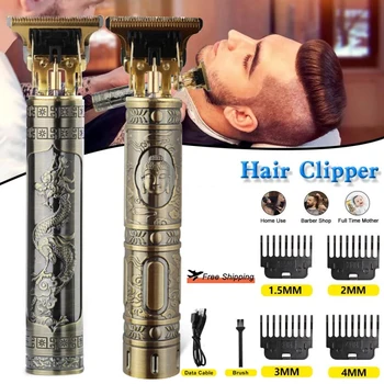 Профессиональная машинка для стрижки волос T9, электрический триммер для мужчин, парикмахерская Машинка для стрижки бороды, USB Перезаряжаемая электрическая машинка для стрижки волос, Cutting Machi