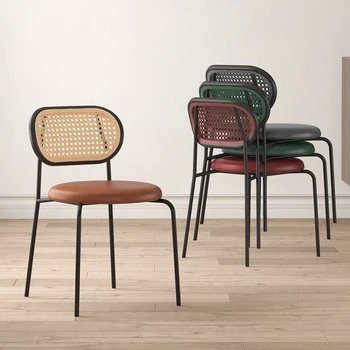 Рабочее кресло для столовой, современная спинка, стальные дизайнерские стулья для белой комнаты, одноместный шезлонг Ratan, мебель в скандинавском стиле для гостиной