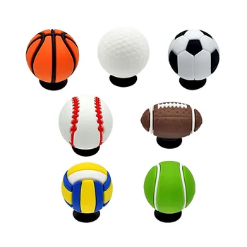 7ШТ Мини-шар для обуви с 3D отверстиями для мяча, подходящее украшение для обуви, сделай сам, Гольф, теннис, Софтбол, Сабо, Сандалии, Обувь