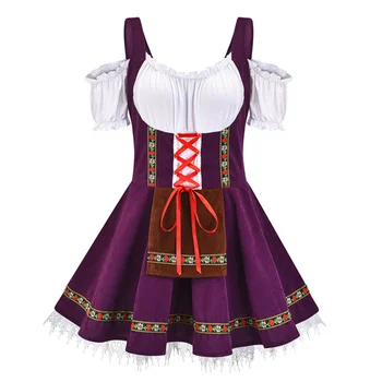 Высококачественный Традиционный немецкий костюм для Дирндля на Октоберфест, Баварское пиво, наряд горничной, Маскарадное платье для косплея на Хэллоуин